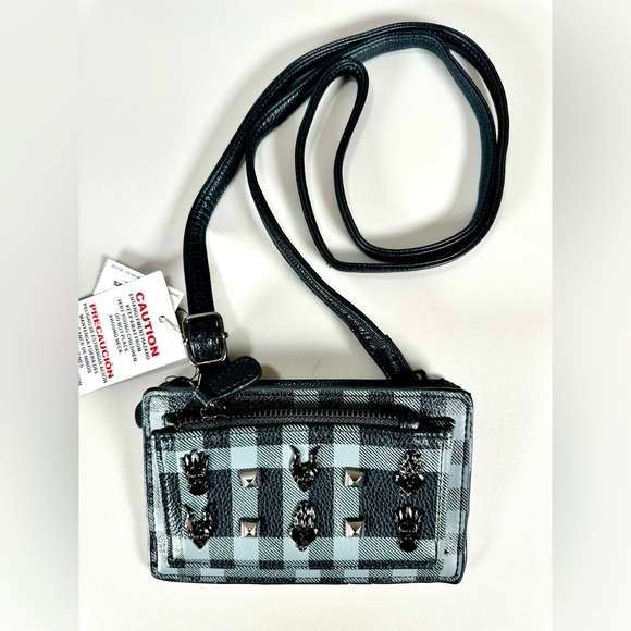 NWT Disney Parks Boutique Villains Checkered Crossbody Bag - Picture 14 of 14